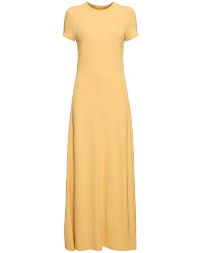 Totême Fluid Jersey Viscose Long Dress - Yellow