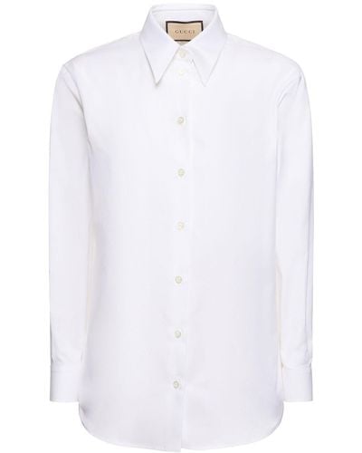 Gucci Camisa de algodón oxford - Blanco