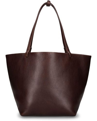 The Row Park Vintage Leather Tote Bag - Brown