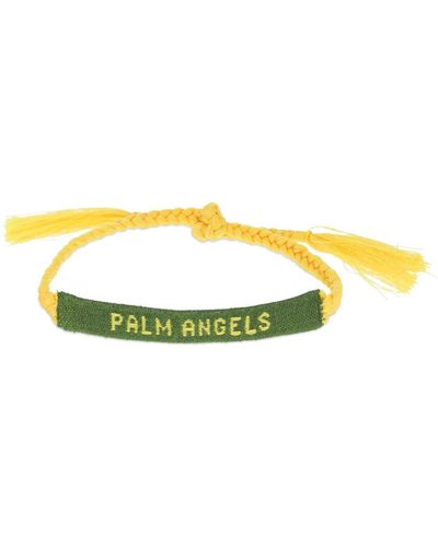 Palm Angels Bracelet Réglable À Logo - Jaune