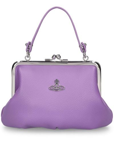 Vivienne Westwood Granny Frame Grained Faux Leather Bag - Purple