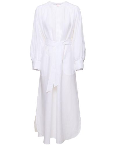 Eres Aimee Linen Maxi Dress - White
