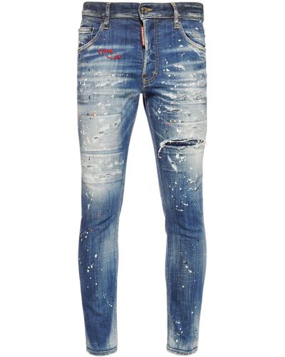 DSquared² 16cm Jeans Aus Baumwolldenim "skater" - Blau