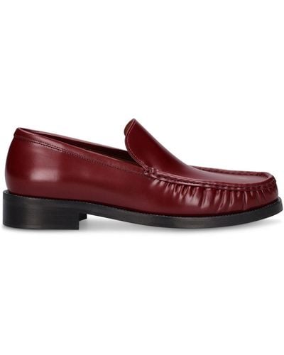 Acne Studios Boafer Sport Leather Loafers - Red