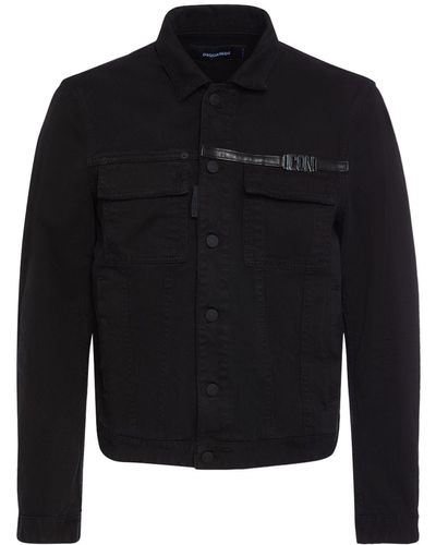 DSquared² Icon Boxy Cotton Denim Jacket - Black