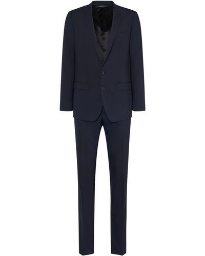 Dolce & Gabbana Two-Piece Stretch Wool Suit - Blue