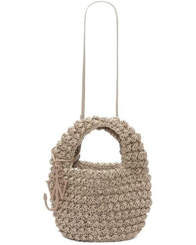 JW Anderson Popcorn Crochet Basket Bag - Metallic