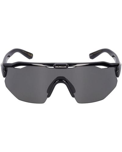Moncler Maskensonnenbrille Aus Acetat "shield" - Grau