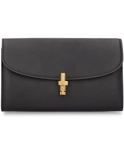 The Row Sofia Continental Leather Wallet - Black