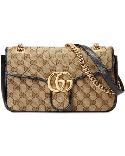 Gucci Marmont Mini GG Canvas & Leather Shoulder Bag - Multicolour