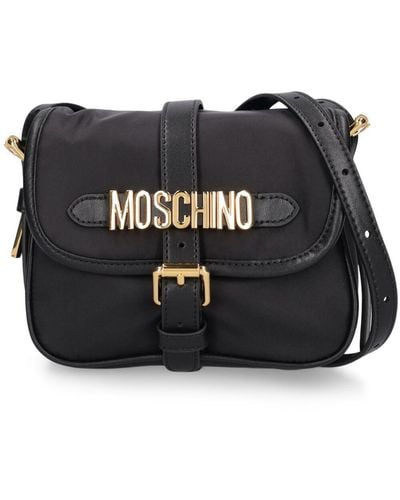 Moschino Multi-Pocket Nylon Crossbody Bag - Black