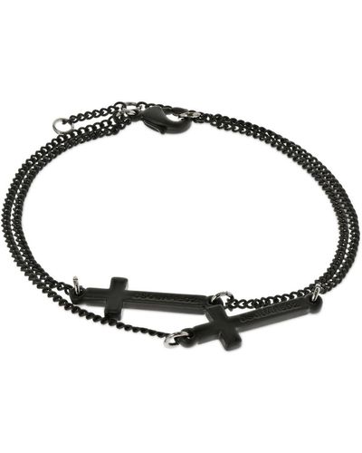 DSquared² Jesus Double Chain Bracelet - Black