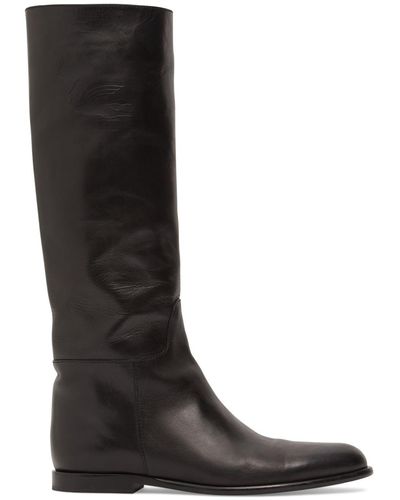 Etro 10Mm Leather Tall Boots - Black