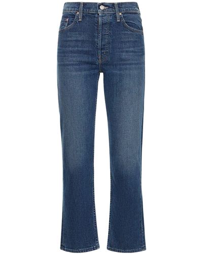 Mother Jeans con cintura alta - Azul