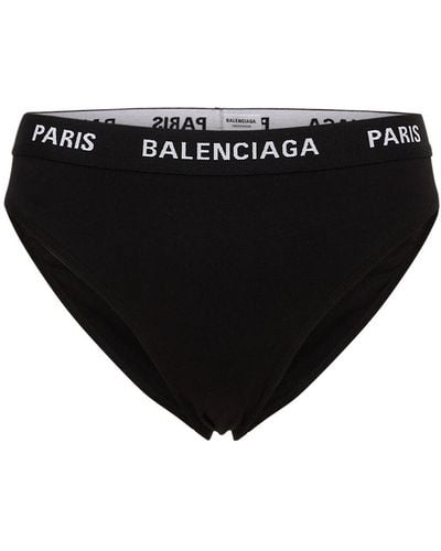 Balenciaga Culotte En Jersey De Coton Paris - Noir