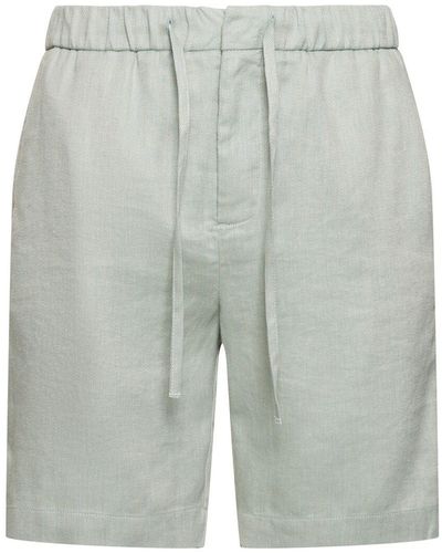 Frescobol Carioca Felipe Linen & Cotton Shorts - Grey