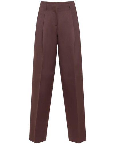 Golden Goose Journey Flavia Wide Leg Wool Blend Trousers - Purple