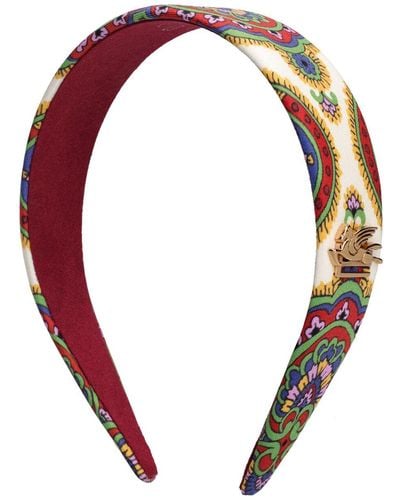 Etro Diadema de sarga de seda - Multicolor