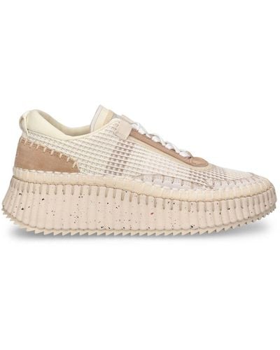 Chloé Nama Recycled Mesh Trainers - Natural