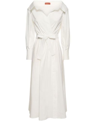 Altuzarra Lyddy Cotton Poplin Midi Shirt Dress - White
