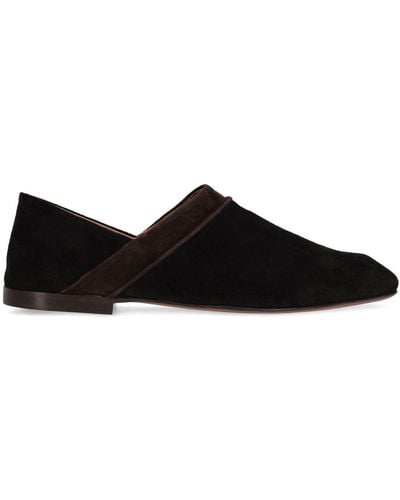 Wales Bonner Babouche Suede Loafers - Black