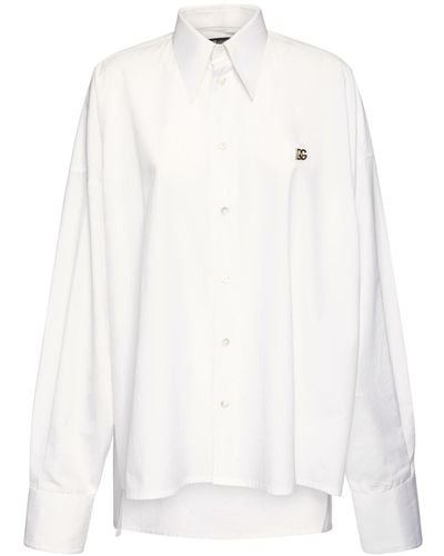 Dolce & Gabbana オーバーサイズコットンポプリンシャツ - ホワイト