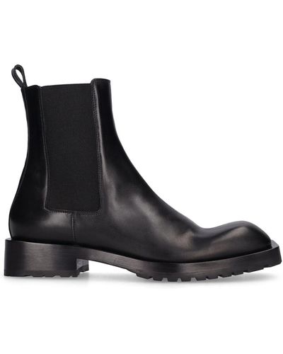 Mattia Capezzani Gaucho Leather Chelsea Boots - Black