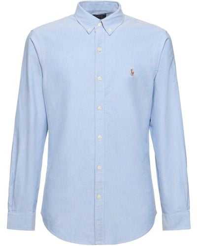 Polo Ralph Lauren Hemd Aus Baumwolloxford - Blau