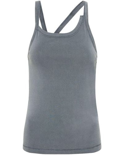 St. Agni Abstract Organic Cotton Tank Top - Grey