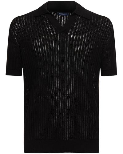 Frescobol Carioca Polo rino in maglia di misto cashmere - Nero