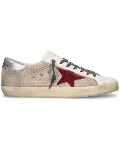 Golden Goose Super-star Leather & Tech Trainers - Pink