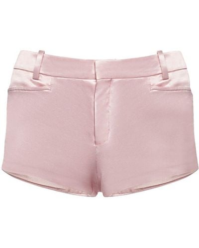 Tom Ford Cotton Blend Duchesse Shorts - Pink