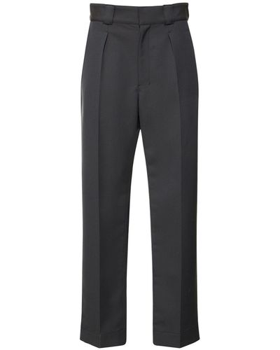 Lemaire Carrot Wool Blend Pants - Gray