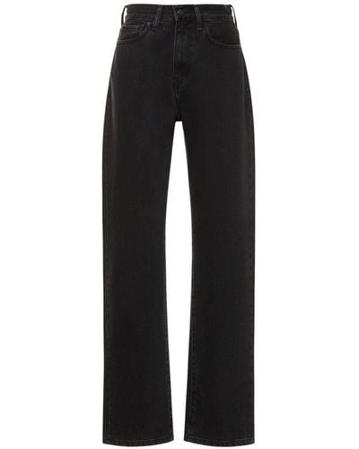 Carhartt Jeans rectos con cintura alta - Negro