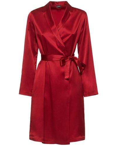 La Perla Silk Short Robe - Red