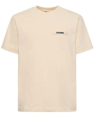 Jacquemus Le T-shirt Gros Grain コットンtシャツ - ナチュラル