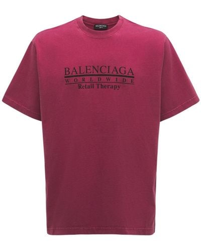 Balenciaga Printed Cotton T-shirt - Multicolor