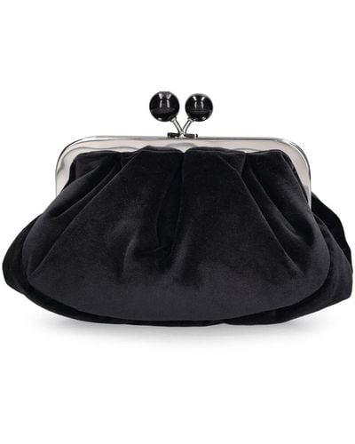 Weekend by Maxmara Cavour Velvet Clutch - Black