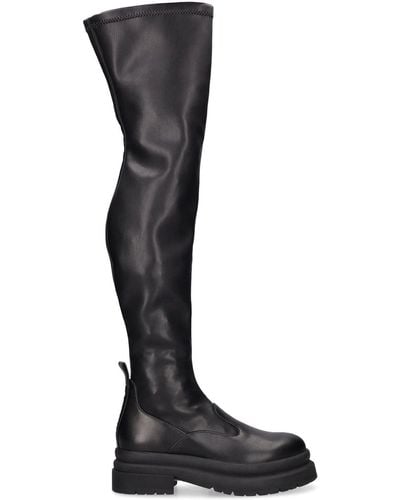 JW Anderson 30Mm Leather Knee High Boots - Black