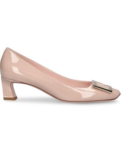 Roger Vivier 45Mm Trompette Patent Leather Court Shoes - Pink