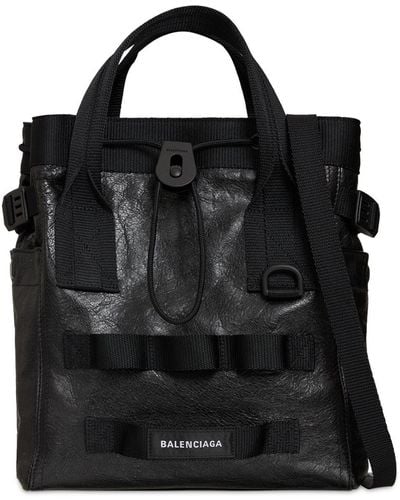 Balenciaga Army Leather Tote Bag - Black