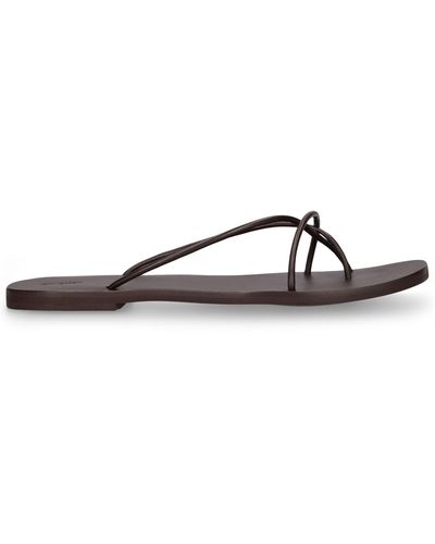 St. Agni 5mm Rouleau Leather Thong Sandals - Brown