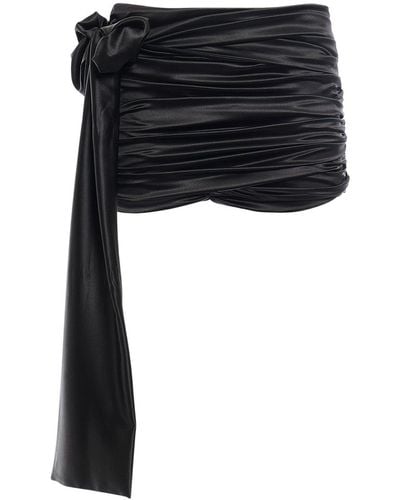Dolce & Gabbana ストレッチシルクサテンミニスカート - ブラック