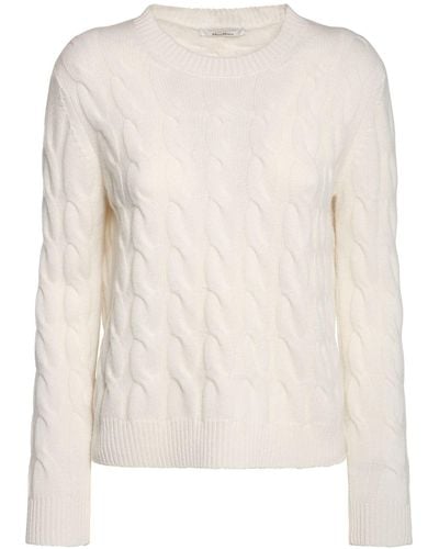 Max Mara Edipo Knit Cashmere Sweater - Natural