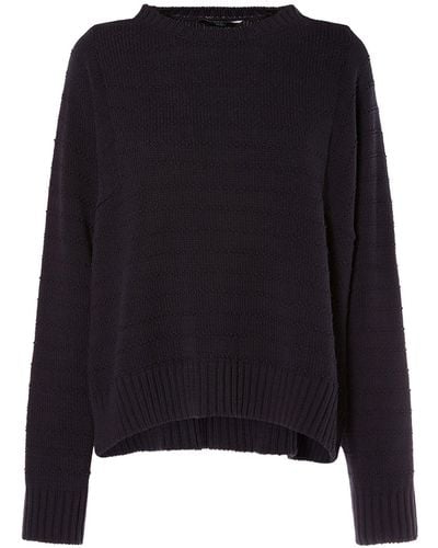 Weekend by Maxmara Natura Cotton Blend Knit Sweater - Black