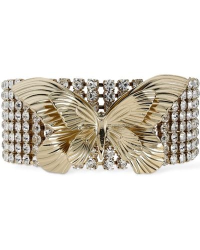 Blumarine Halsband Mit Kristallen "butterfly" - Mettallic