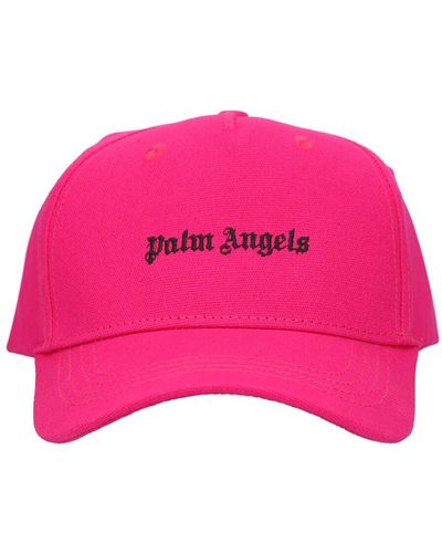 Palm Angels Klassische Baseballkappe Aus Baumwolle Mit Logo - Pink