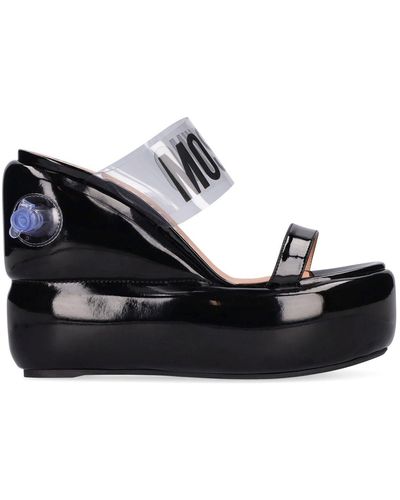 Moschino 140mm Inflatable Poly Wedges - Black