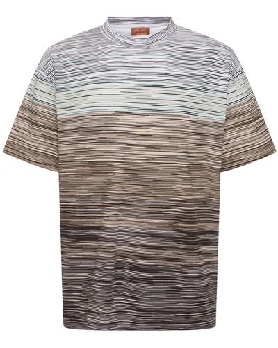 Missoni Degrade Cotton Dyed T-Shirt - Gray
