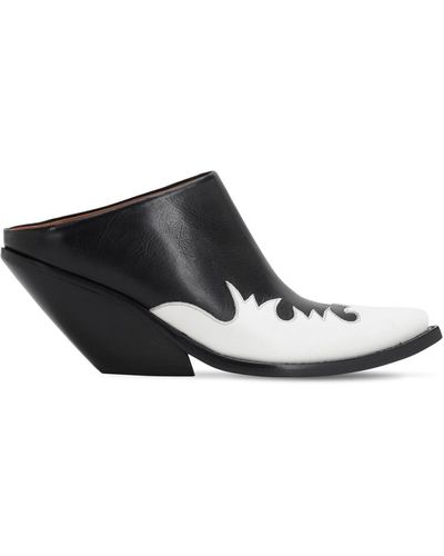 Vetements Mules "kick-ass" In Pelle 70mm - Nero